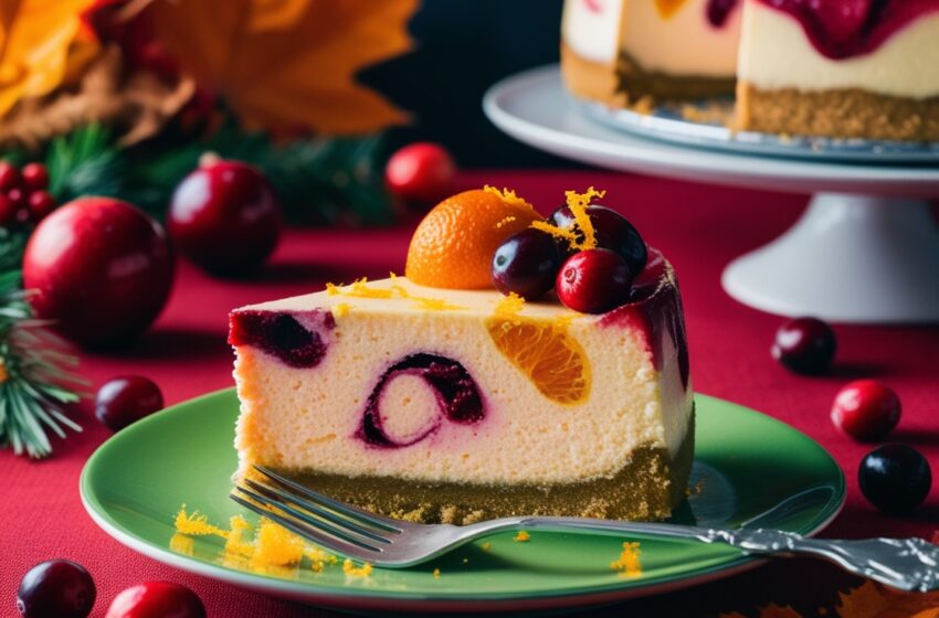  Cranberry Orange Cheesecake